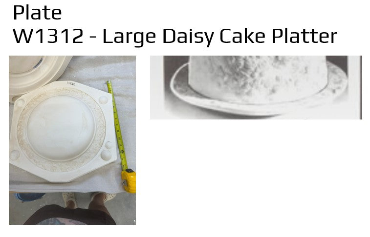 W1312 - Large Daisy Cake Plate