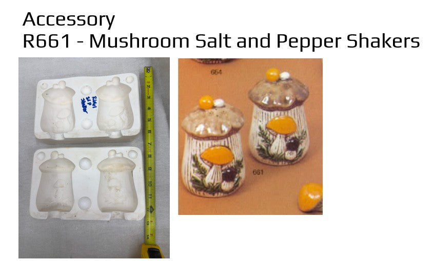 Arnel 661 - Mushroom Salt and Pepper Shakers