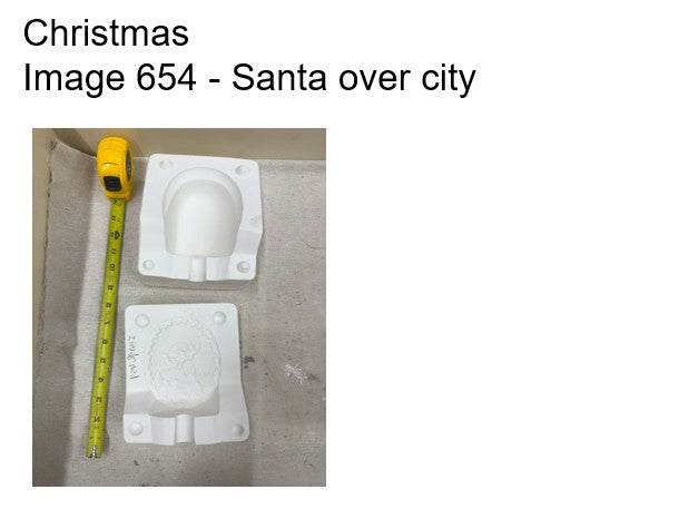 Santa Flying over City Nightlight