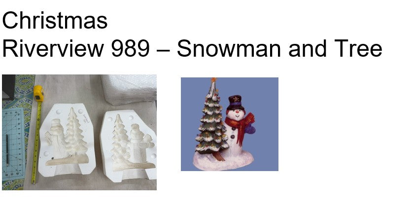 Snowman standing with Tree