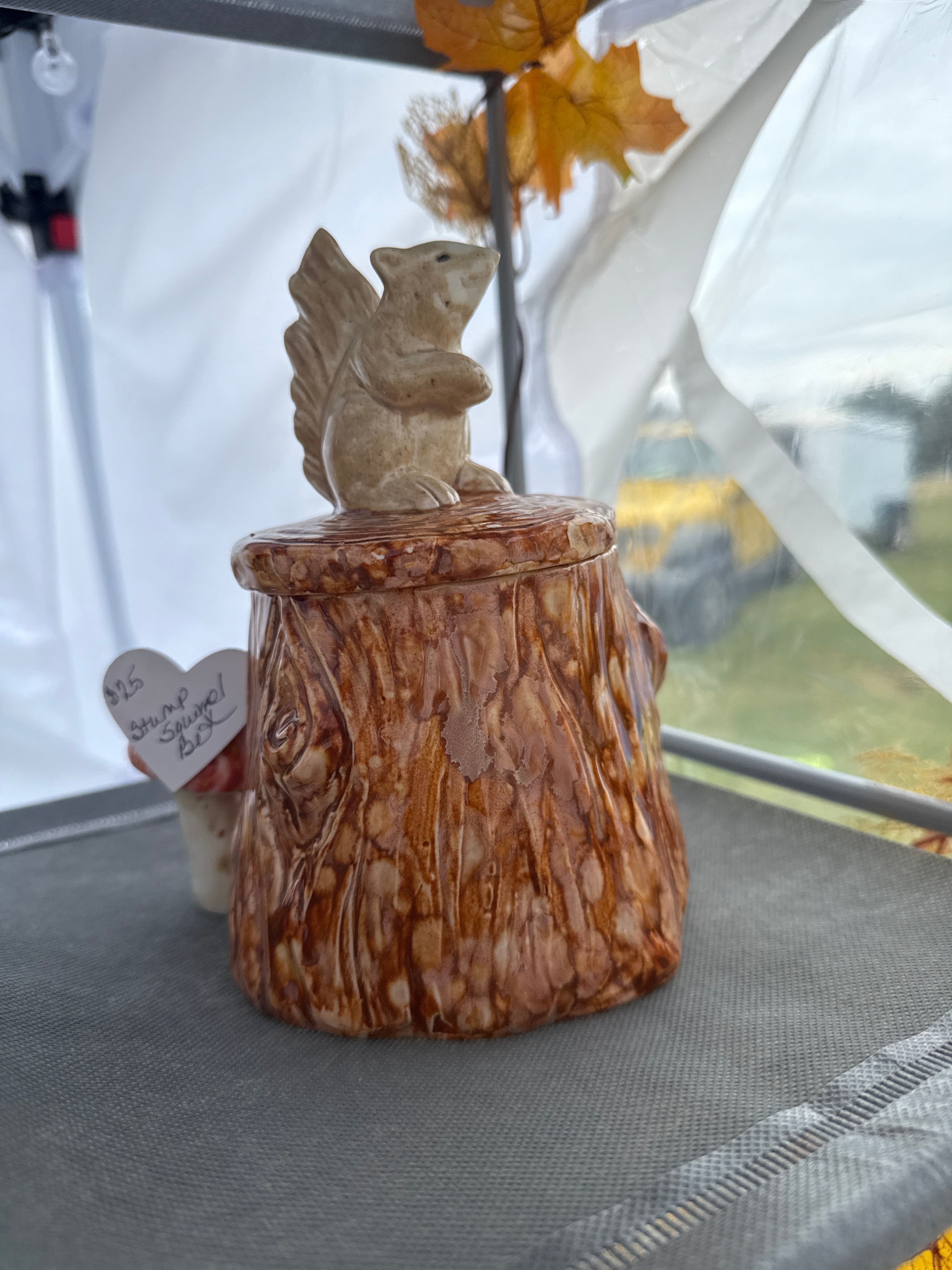 Squirrel on a Log Container