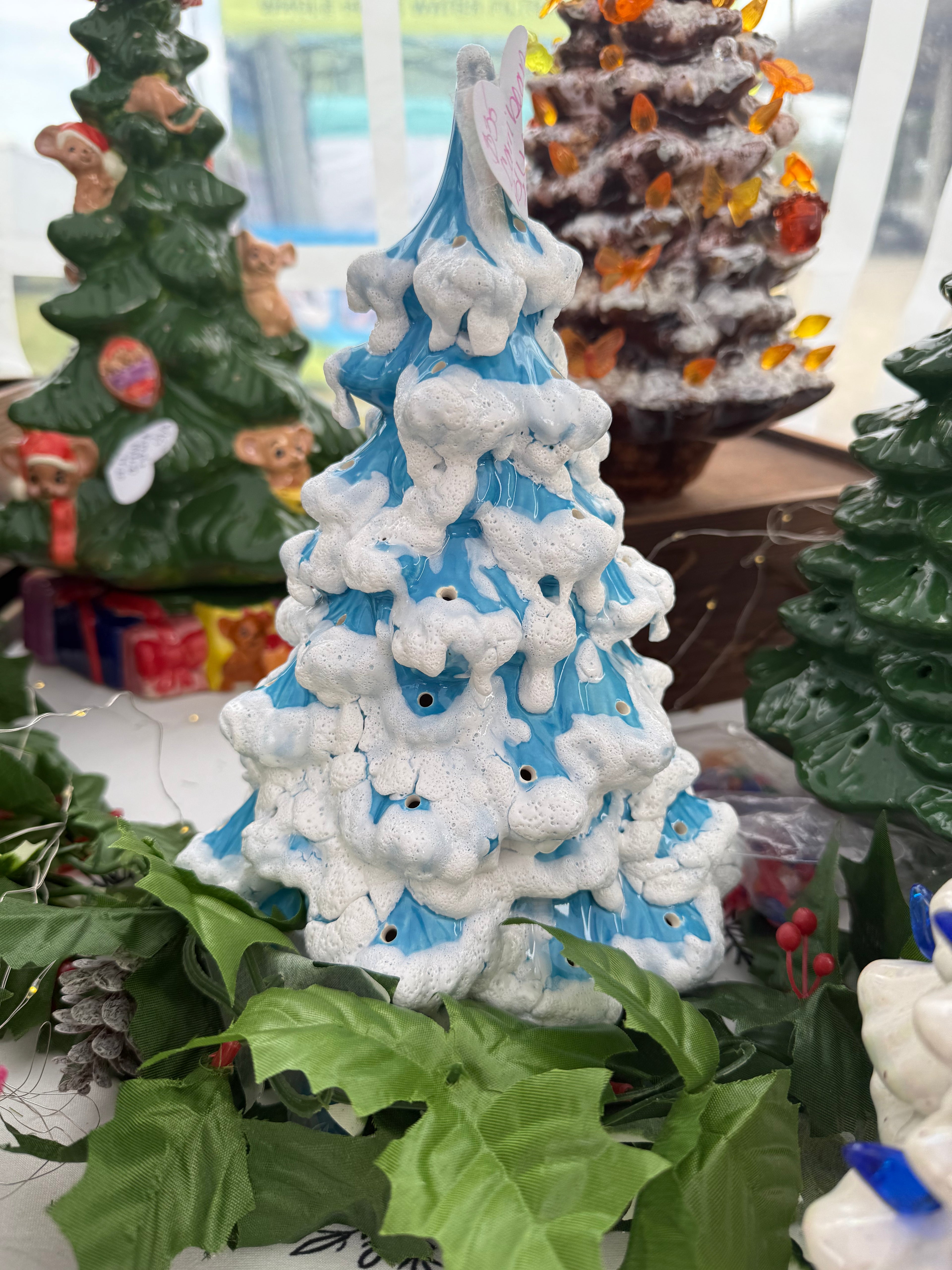 Caribbean Blue Flocked Tree