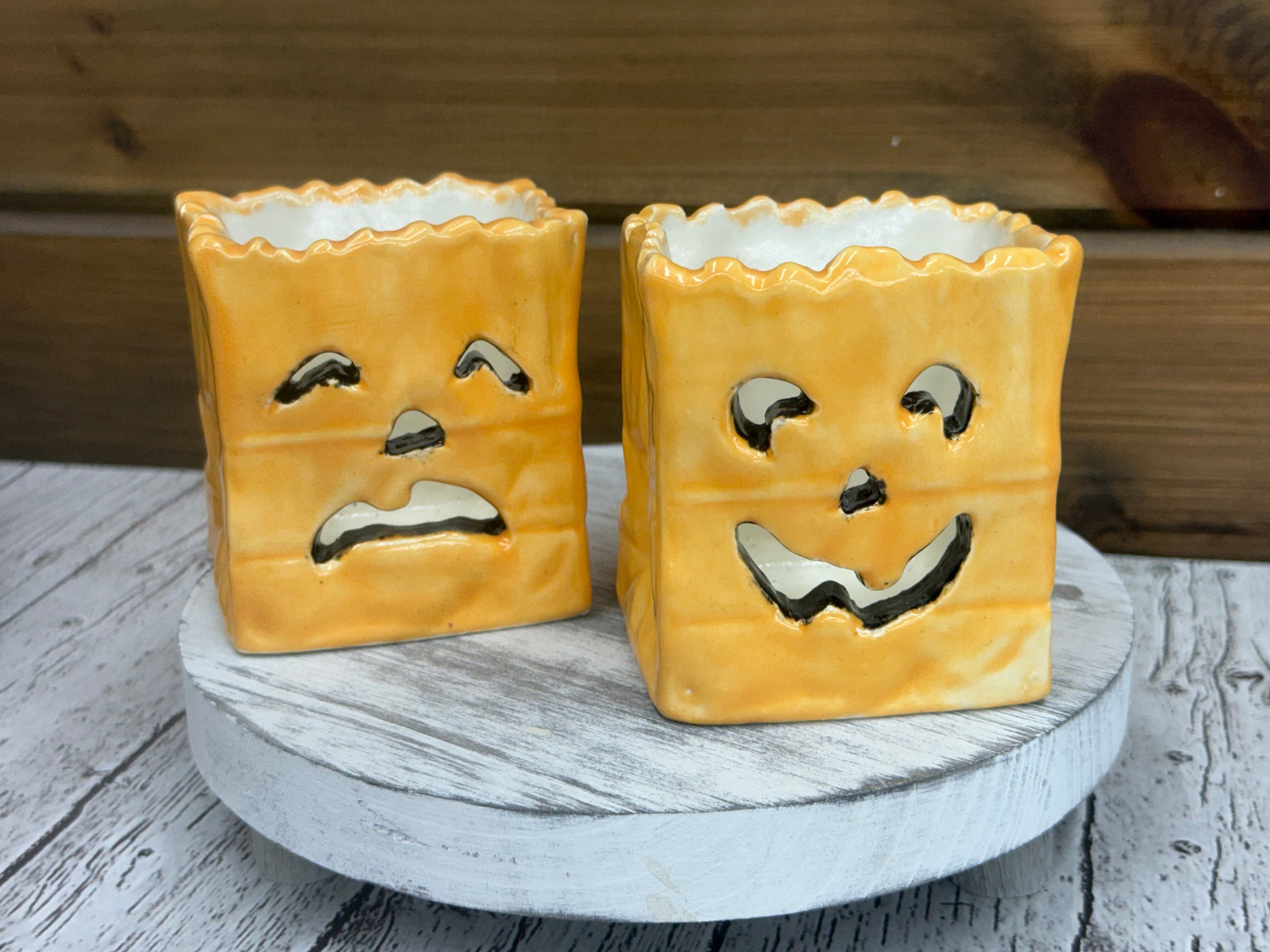 Pumpkin Bag Tea Lights