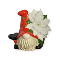 White Poinsettia Gnome Lantern